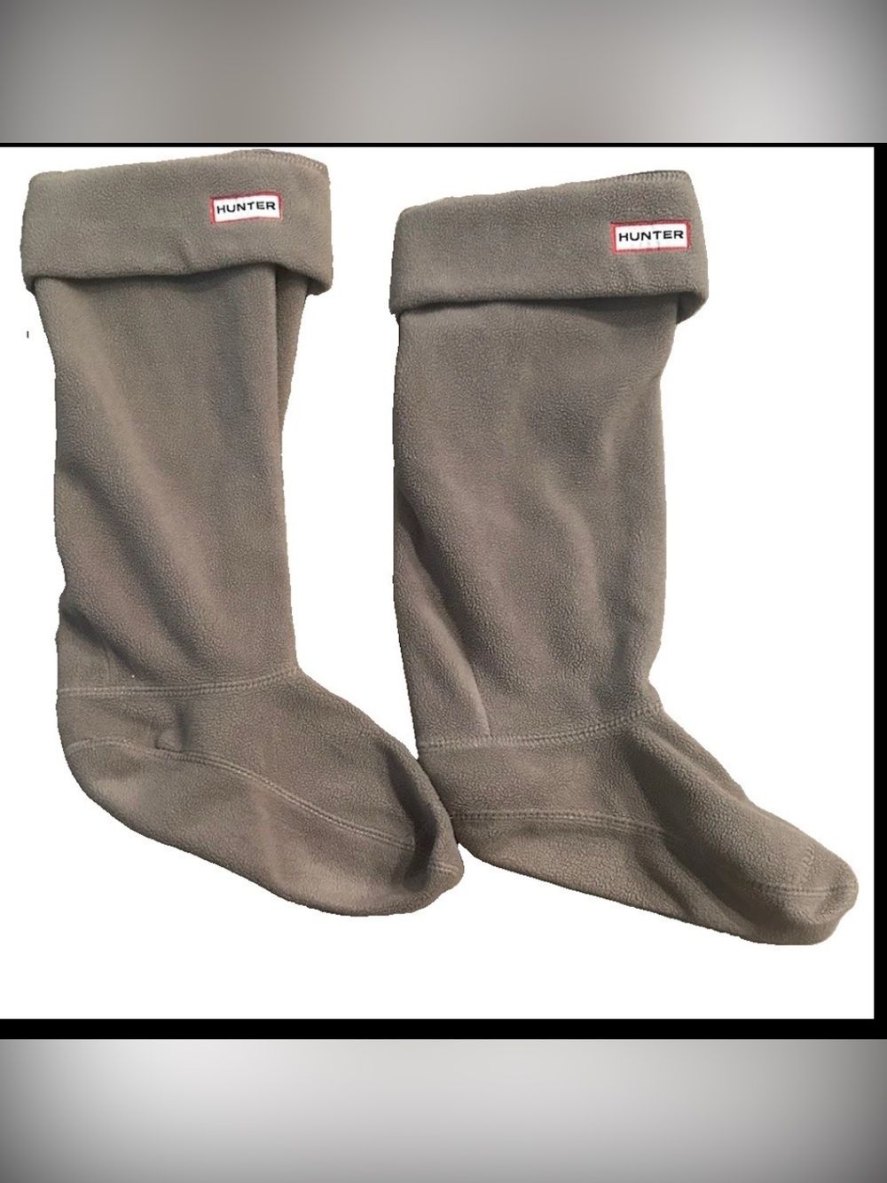 Hunter Womens Original Tall Fleece Welly Boot Socks Gray Medium